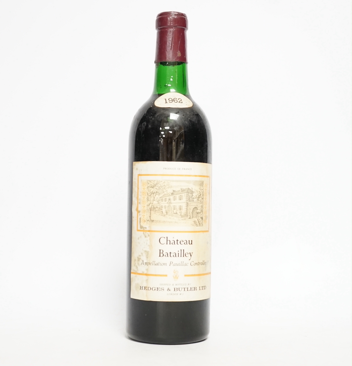 One bottle of Chateau Batailley, 1962